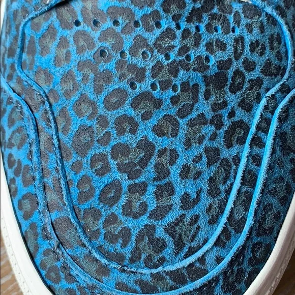 P448 Blue Leopard Suede Kenya Roy Sneakers 12.5